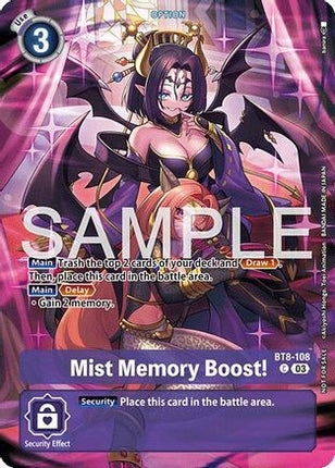 Mist Memory Boost! (Sinister Order Legend Pack) [BT8-108] [New Awakening] Foil