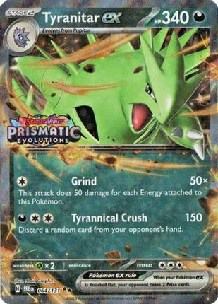 Tyranitar ex (Prismatic Evolutions Stamp) - 64/null [Miscellaneous Cards & Products] Holofoil