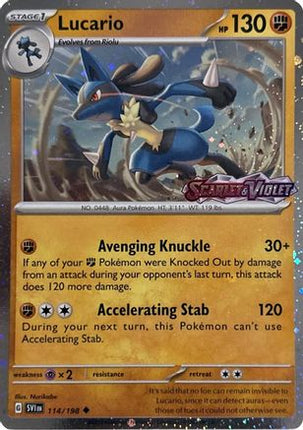 Lucario (Scarlet & Violet Stamp) - 114/null [Miscellaneous Cards & Products] Holofoil
