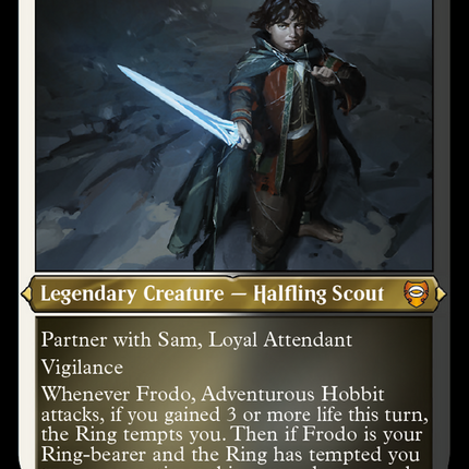 Frodo, Adventurous Hobbit [Tales of Middle-earth Commander] Etched Foil