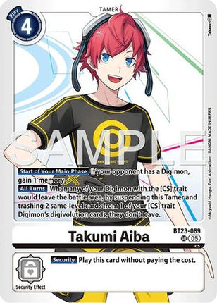 Takumi Aiba [BT23-089] [Hackers' Slumber] Foil