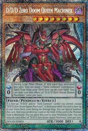 D/D/D Zero Doom Queen Machinex  [DOOD-EN003] Starlight Rare 1st Edition