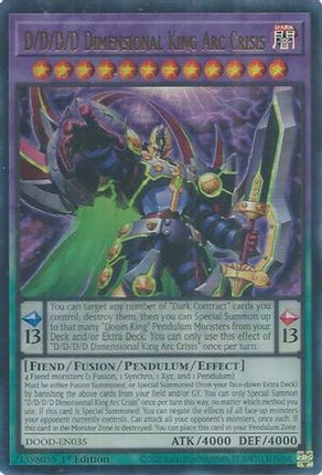 D/D/D/D Dimensional King Arc Crisis [DOOD-EN035] Ultra Rare 1st Edition