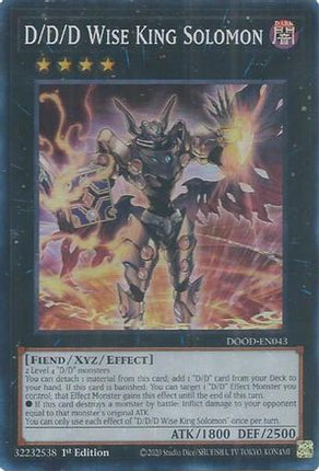 D/D/D Wise King Solomon (Super Rare) [DOOD-EN043] 1st Edition