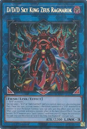 D/D/D Sky King Zeus Ragnarok [DOOD-EN049] Secret Rare 1st Edition