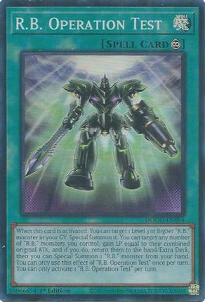 R.B. Operation Test [DOOD-EN094] Super Rare 1st Edition