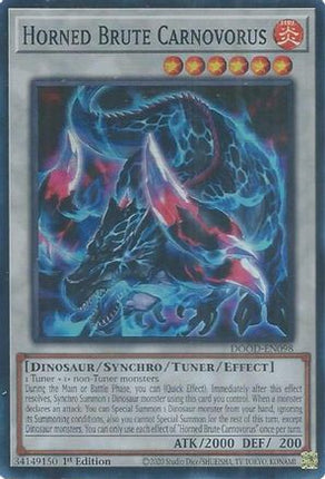 Horned Brute Carnovorus [DOOD-EN098] Super Rare 1st Edition