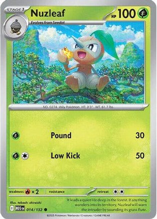Nuzleaf - 14/null [ME01: Mega Evolution] Reverse Holofoil