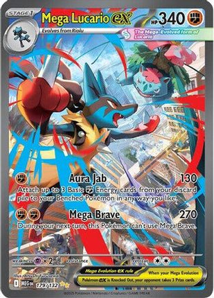 Mega Lucario ex - 179/132 [ME01: Mega Evolution] Holofoil