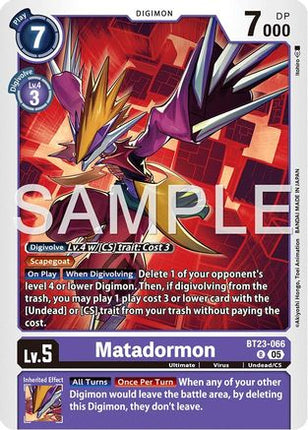 Matadormon [BT23-066] [Hackers' Slumber] Foil