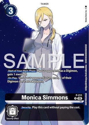 Monica Simmons (Hacker's Slumber Box Promotion Pack) [P-211] [Digimon Promotion Cards] Foil