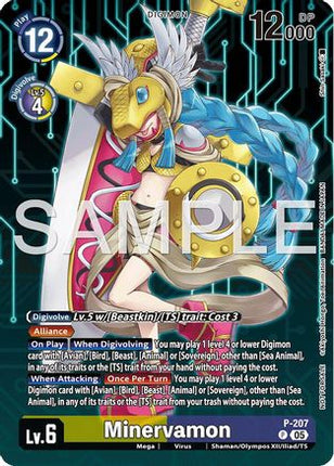 Minervamon (Hacker's Slumber Box Promotion Pack) [P-207] [Digimon Promotion Cards] Foil