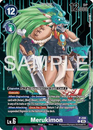 Merukimon (Hacker's Slumber Box Promotion Pack) [P-208] [Digimon Promotion Cards] Foil