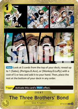 The Three Brothers' Bond (Pirate Foil) (ST13-019) - Premium Booster -The Best- Vol. 2 Foil