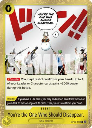 You're the One Who Should Disappear (Reprint) (OP06-115) - Premium Booster -The Best- Vol. 2 Foil