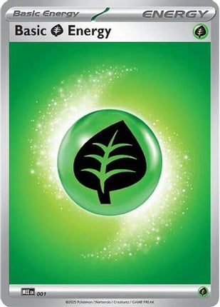 Basic Grass Energy - 001 - 1/null [MEE: Mega Evolution Energies] Reverse Holofoil