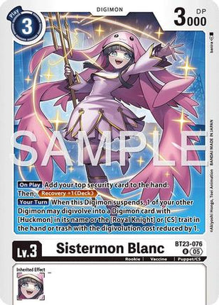 Sistermon Blanc [BT23-076] [Hackers' Slumber] Foil