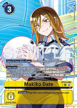 Makiko Date (Alternate Art) [BT23-082] [Hackers' Slumber] Foil
