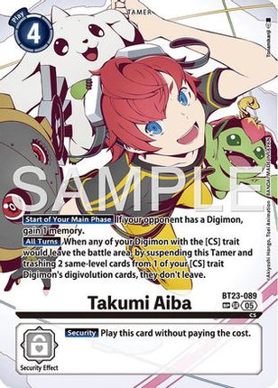 Takumi Aiba (SP) [BT23-089] [Hackers' Slumber] Foil