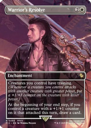 Warrior's Resolve (Borderless) [Commander: FINAL FANTASY] Foil