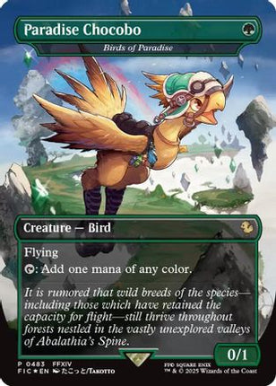 Paradise Chocobo - Birds of Paradise (Borderless) [Commander: FINAL FANTASY] Foil