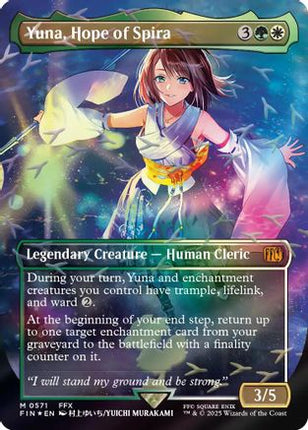 Yuna, Hope of Spira (Borderless) (Chocobo Track Foil) [FINAL FANTASY] Foil