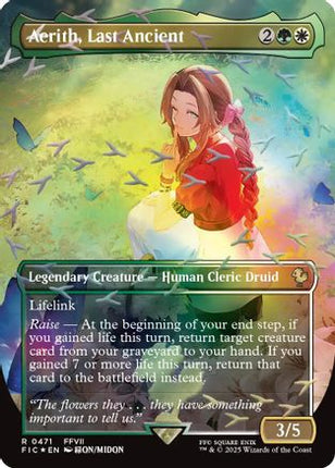 Aerith, Last Ancient (Borderless) (Chocobo Track Foil) [Commander: FINAL FANTASY] Foil