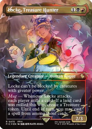 Locke, Treasure Hunter (Borderless) (Chocobo Track Foil) [Commander: FINAL FANTASY] Foil