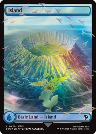 Island (Chocobo Track Foil) (479) [Commander: FINAL FANTASY] Foil