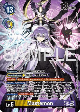 Mastemon (Alternate Art) [BT23-102] [Hackers' Slumber] Foil