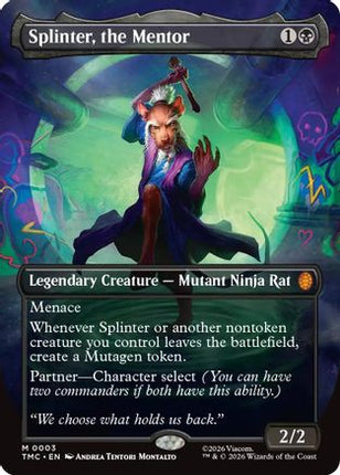 Splinter, the Mentor (Borderless) [Commander: Teenage Mutant Ninja Turtles] Foil
