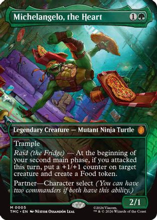 Michelangelo, the Heart (Borderless) [Commander: Teenage Mutant Ninja Turtles] Foil