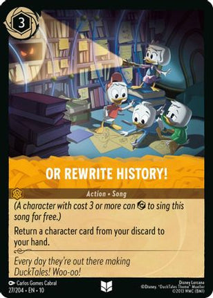 Or Rewrite History! (27/204) - Whispers in the Well Cold Foil