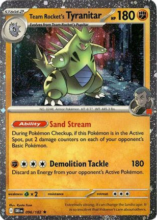 Team Rocket's Tyranitar - 096/182 (Cosmos Holo) [Miscellaneous Cards & Products] Holofoil
