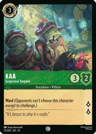 Kaa - Suspicious Serpent (72/204) - Whispers in the Well Cold Foil