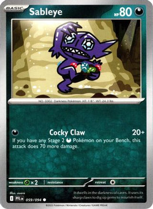Sableye - 59/null [ME02: Phantasmal Flames] Reverse Holofoil