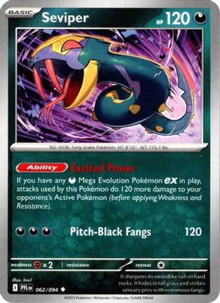 Seviper - 62/null [ME02: Phantasmal Flames] Reverse Holofoil