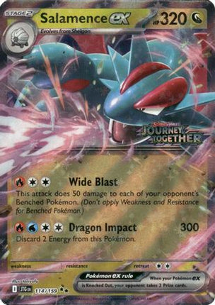 Salamence ex - 114/159 (Journey Together Stamped) [Miscellaneous Cards & Products] Holofoil