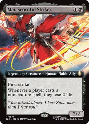 Mai, Scornful Striker (Extended Art) [Avatar: The Last Airbender] Foil