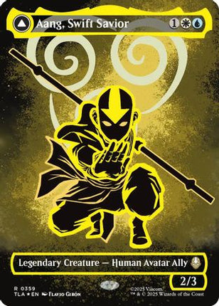 Aang, Swift Savior (Borderless) (Neon Ink Foil) [Avatar: The Last Airbender] Foil