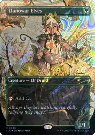 Llanowar Elves (Halo Foil) [Secret Lair Countdown Kit] Foil