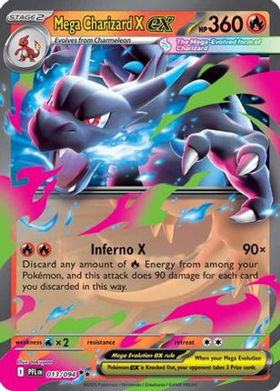 Mega Charizard X ex - 013/094 [ME02: Phantasmal Flames] Holofoil