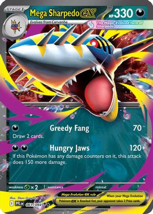 Mega Sharpedo ex - 061/094 [ME02: Phantasmal Flames] Holofoil