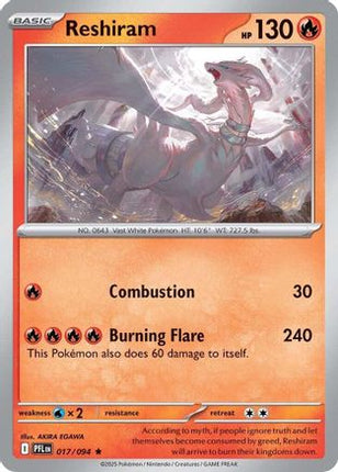 Reshiram - 17/null [ME02: Phantasmal Flames] Holofoil