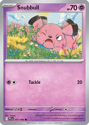 Snubbull - 37/null [ME02: Phantasmal Flames] Reverse Holofoil