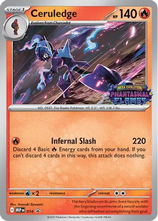 Ceruledge (Prerelease) - 14/null [ME: Mega Evolution Promo] Holofoil