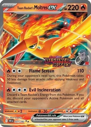 Team Rocket's Moltres ex - 31/182 (Destined Rivals Stamp) [Miscellaneous Cards & Products] Holofoil