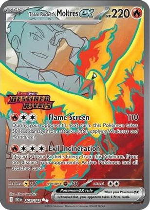Team Rocket's Moltres ex - 208/182 (Destined Rivals Stamp) [Miscellaneous Cards & Products] Holofoil