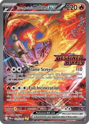 Team Rocket's Moltres ex - 229/182 (Destined Rivals Stamp) [Miscellaneous Cards & Products] Holofoil