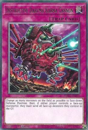 Destructive Daruma Karma Cannon [PHRE-EN030] Rare 1st Edition